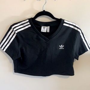 adidas stripe crop top